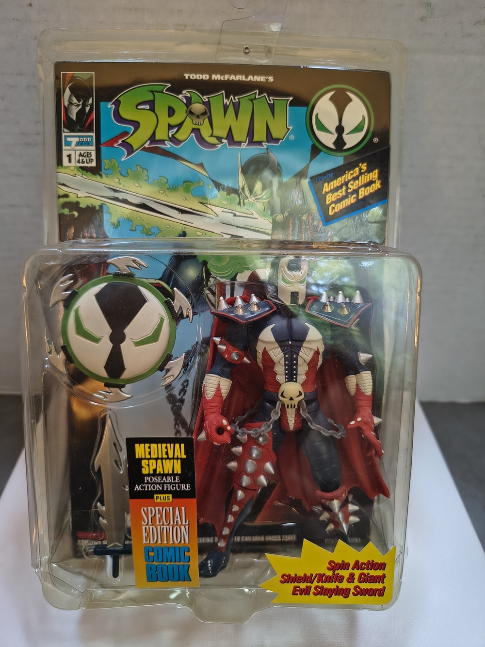 Spawn Medieval Action Figure - Red & Blue -